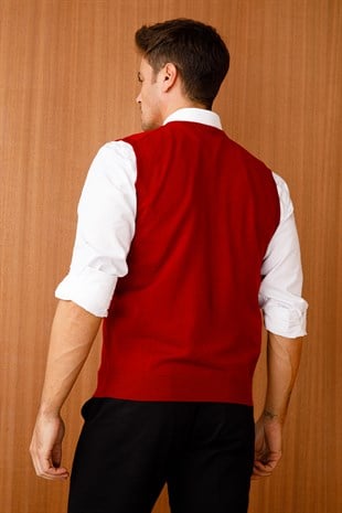 Мужской трикотаж Свитер темно-красный