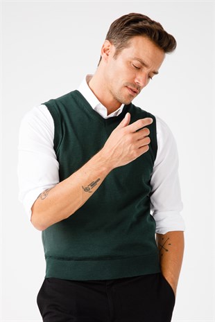 Мужской трикотаж Свитер темно-зеленый