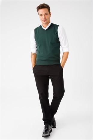 Мужской трикотаж Свитер темно-зеленый