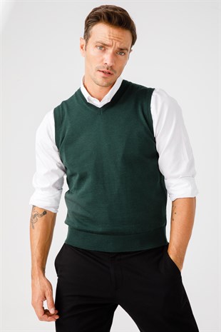 Мужской трикотаж Свитер темно-зеленый