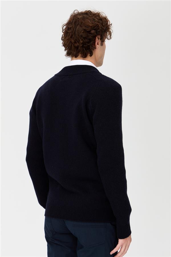 Мужская шерстяная куртка темно-синий