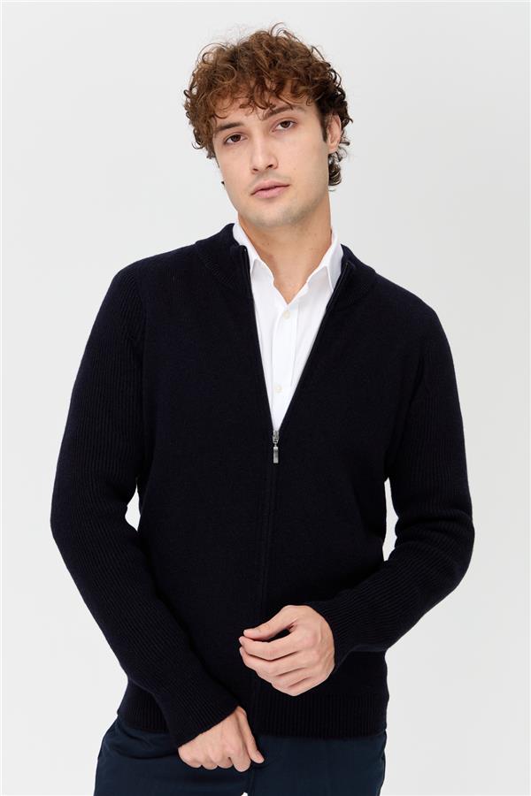 Мужская шерстяная куртка темно-синий