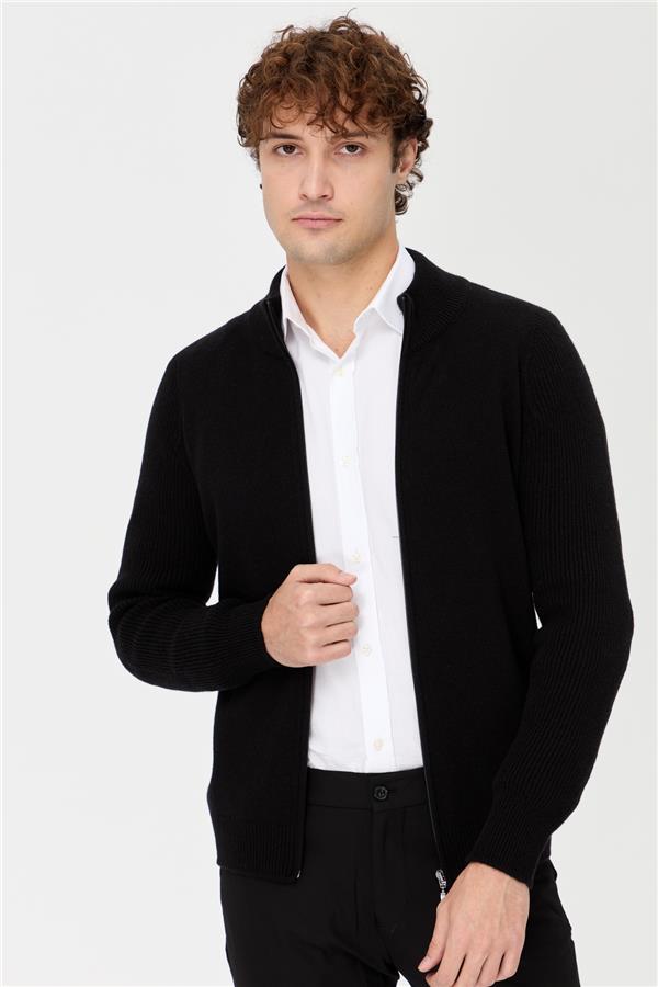 Мужская шерстяная куртка черный