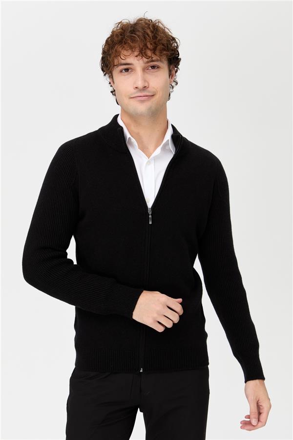 Мужская шерстяная куртка черный