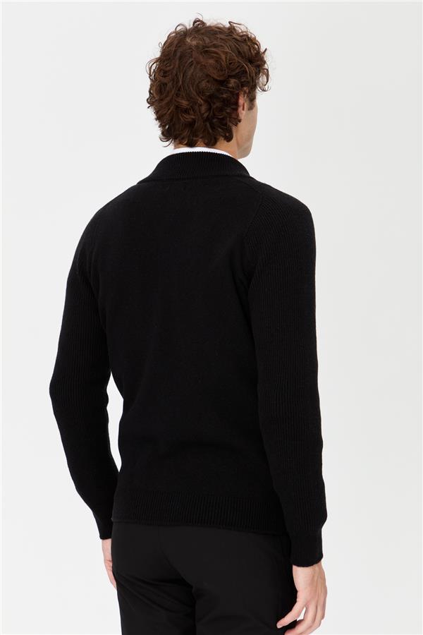 Мужская шерстяная куртка черный