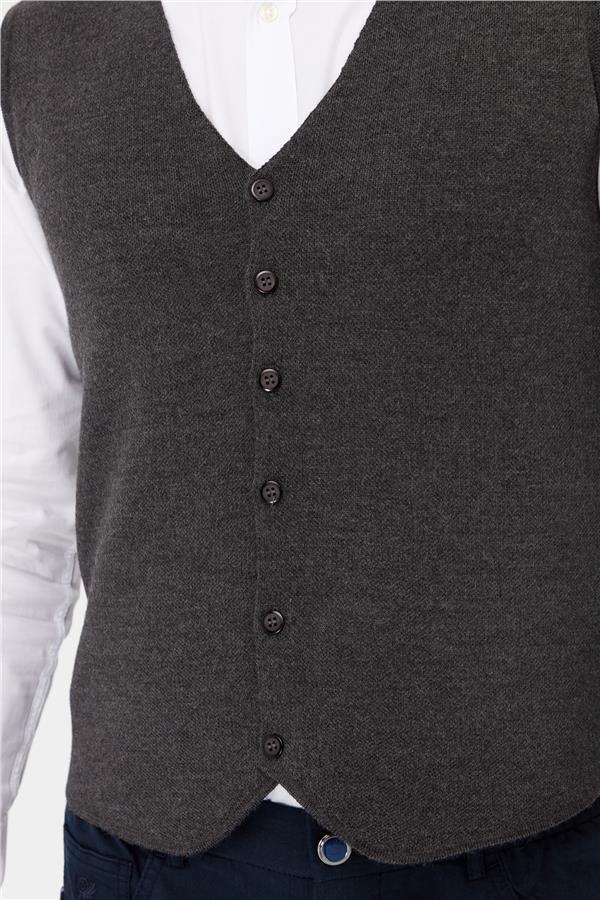 Мужской жилет тонкой вязки о.копченый