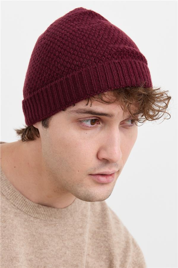 Мужская шерстяная шапка Бургундия