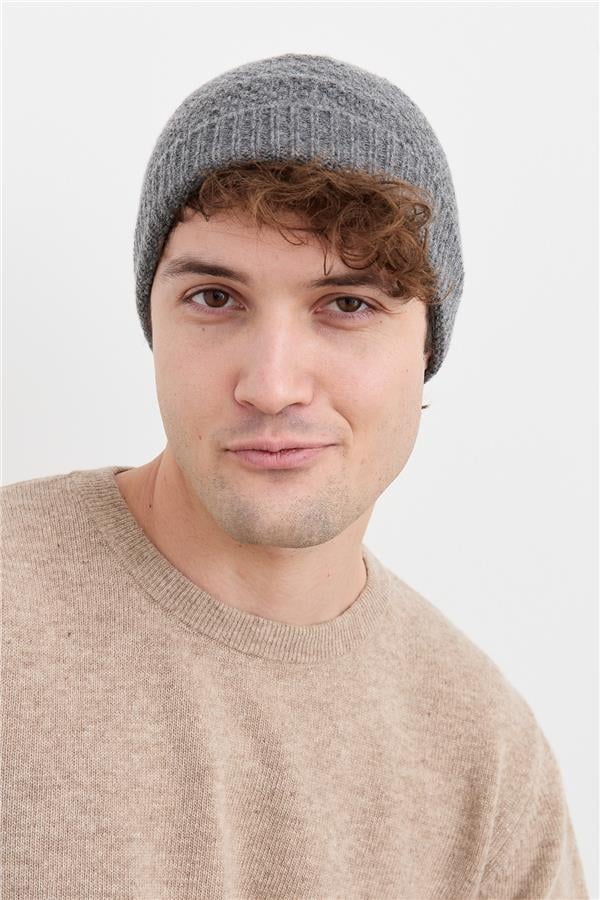 Мужская шерстяная шапка Копченый