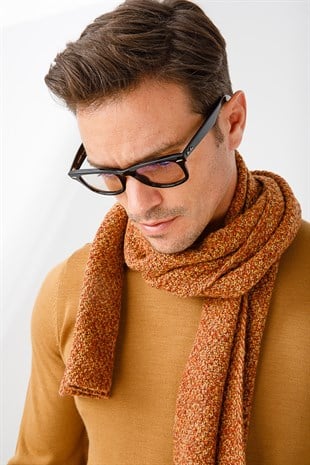 Мужской шерстяной шарф ПУРПУРНАЯ ГОРЧИЦА