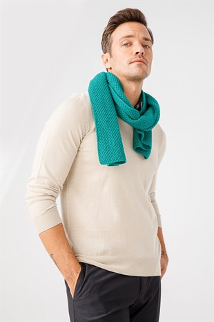 Мужской шерстяной шарф  Цвет утиной головы