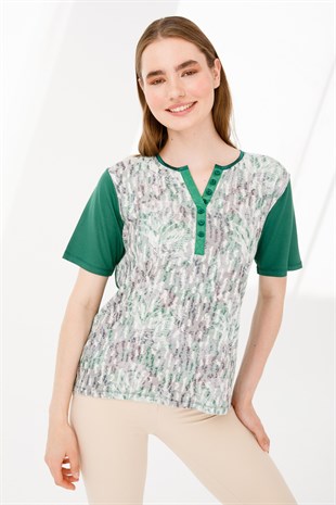 Женская блузка зеленая