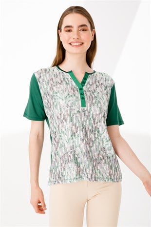 Женская блузка зеленая