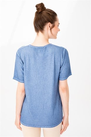 Womens Blouse Blue