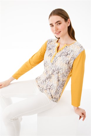 Женская блузка желтая