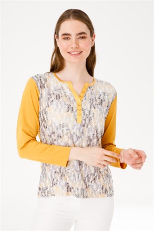 Женская блузка желтая