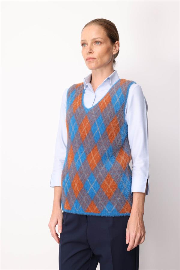 Kadın Baklava Desenli Süveter 21