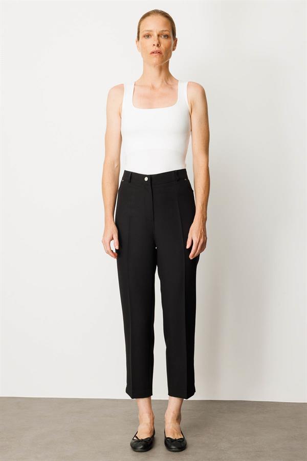 Kadın Beş Cepli Kumaş Pantolon Siyah