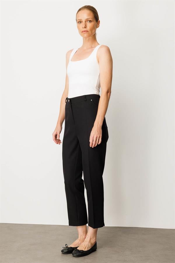 Kadın Beş Cepli Kumaş Pantolon Siyah