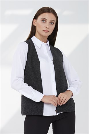 Womens Wool Vest K.Ash Gray