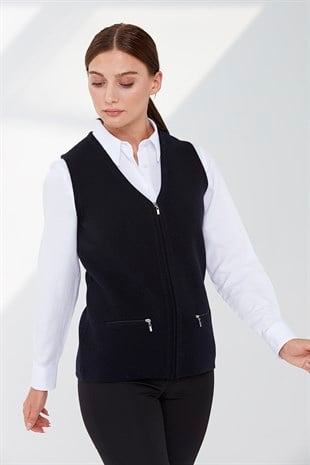 Womens Wool Vest K. Navy Blue
