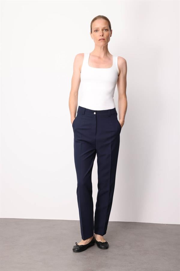 Womens Fabric Trousers with Pockets