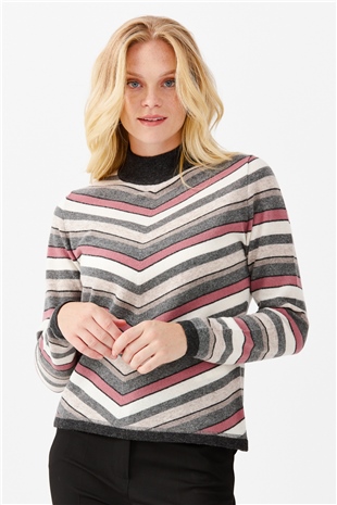 Женский шерстяной свитер серый