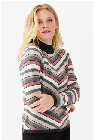 Женский шерстяной свитер серый