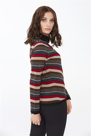 Женский шерстяной свитер черный