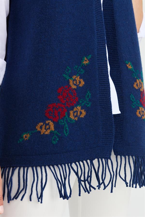 Женская юбка с цветочным принтом и кисточками, жилет