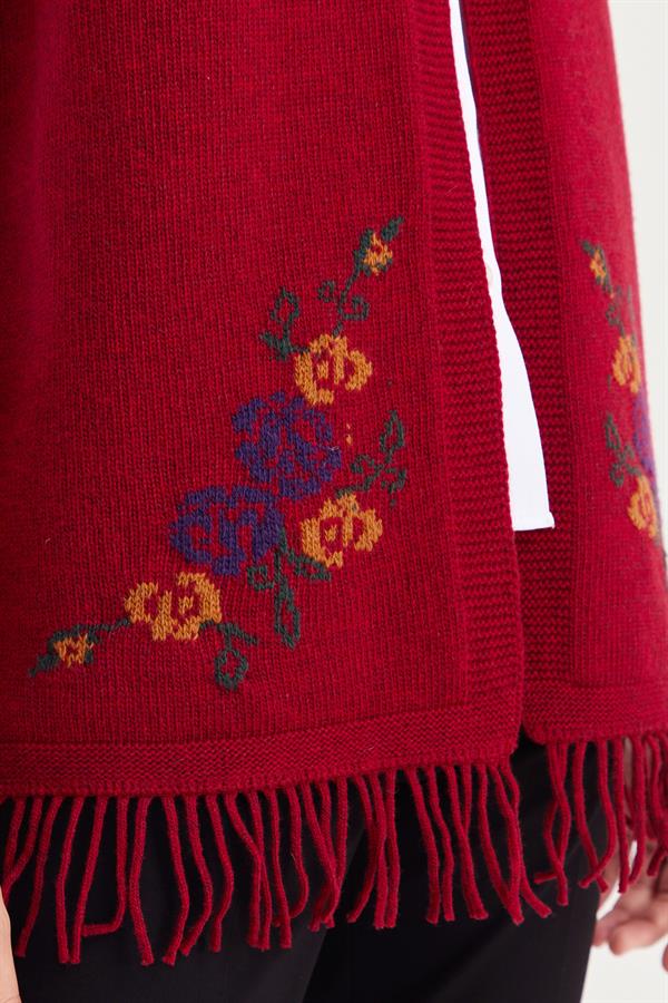 Женская юбка с цветочным принтом и кисточками, жилет