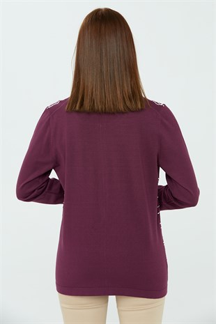 Женский кардиган цвета сливы