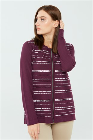 Женский кардиган цвета сливы