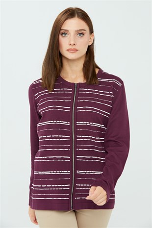 Женский кардиган цвета сливы