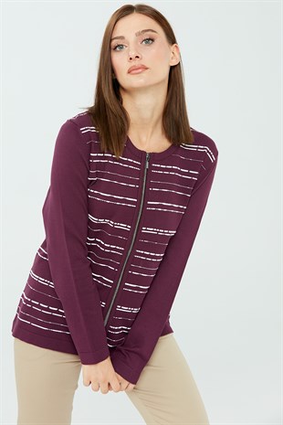 Женский кардиган цвета сливы