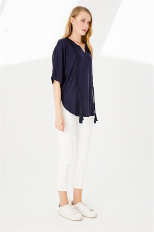 Womens Tunic Navy Blue