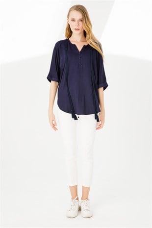 Womens Tunic Navy Blue