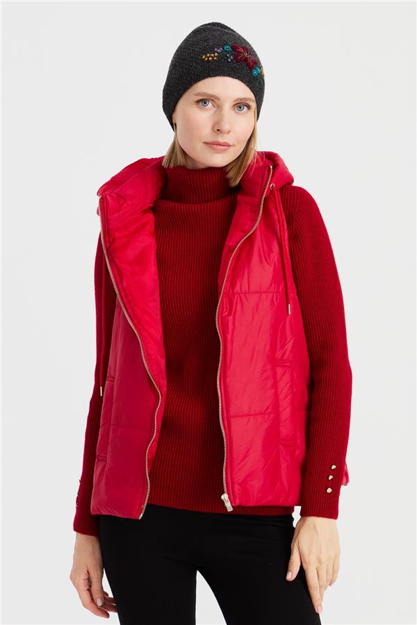 Женская шерстяная шапка с вышивкой ДЫМНЫЙ