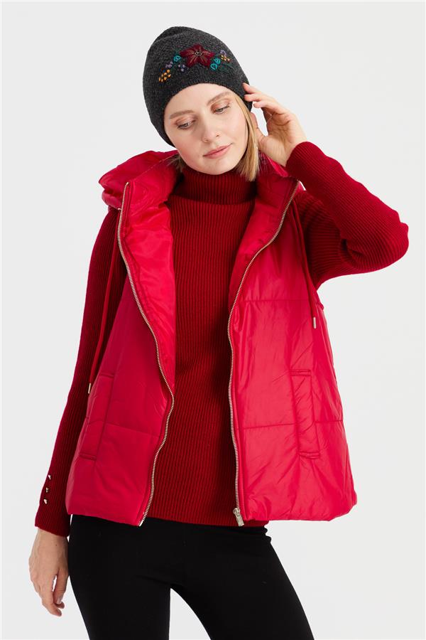 Женская шерстяная шапка с вышивкой ДЫМНЫЙ