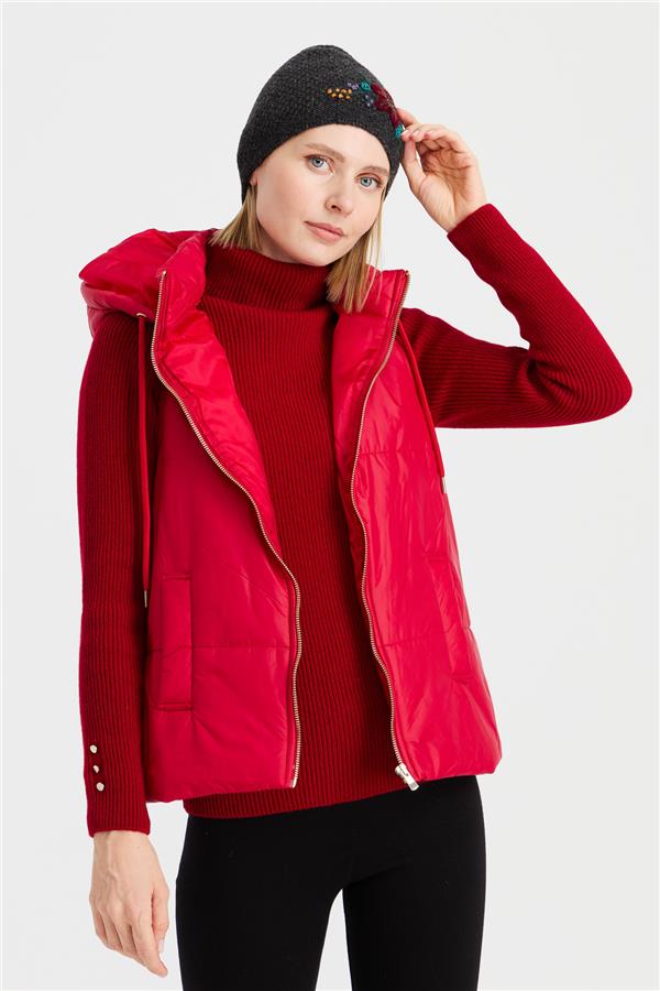 Женская шерстяная шапка с вышивкой ДЫМНЫЙ