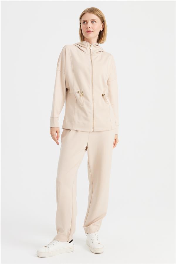 Женская рубашка с капюшоном и завязками на талии