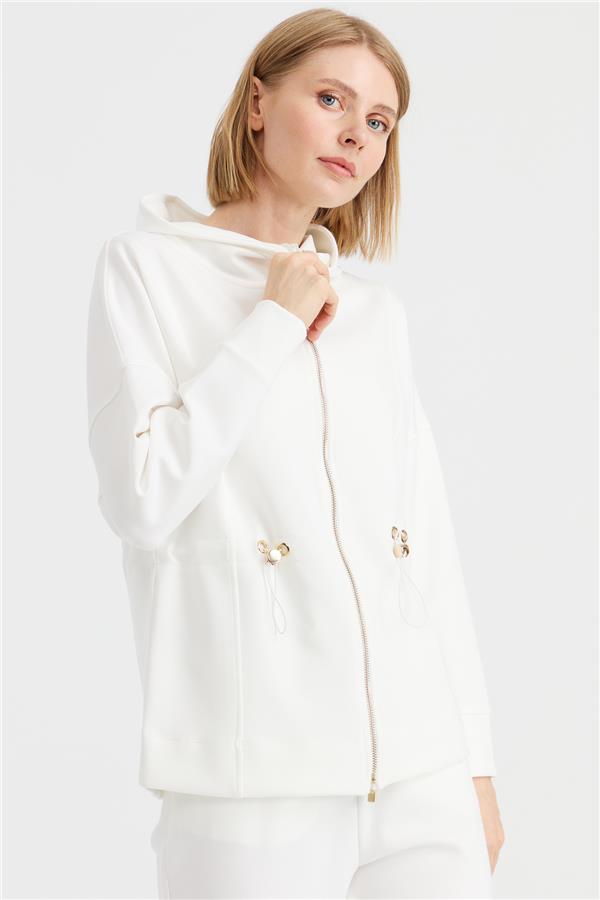 Женская рубашка с капюшоном и завязками на талии