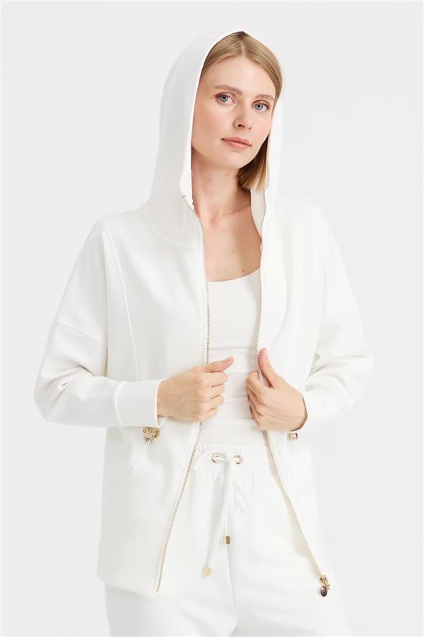 Женская рубашка с капюшоном и завязками на талии