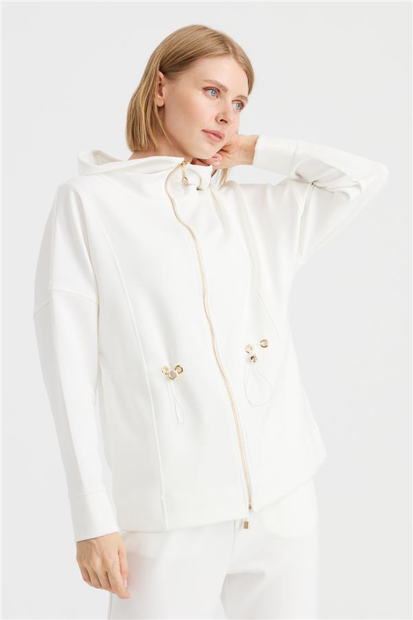 Женская рубашка с капюшоном и завязками на талии