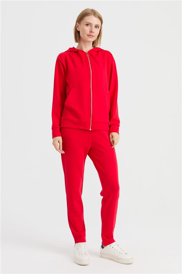 Женский сетчатый свитер с капюшоном и боковыми карманами