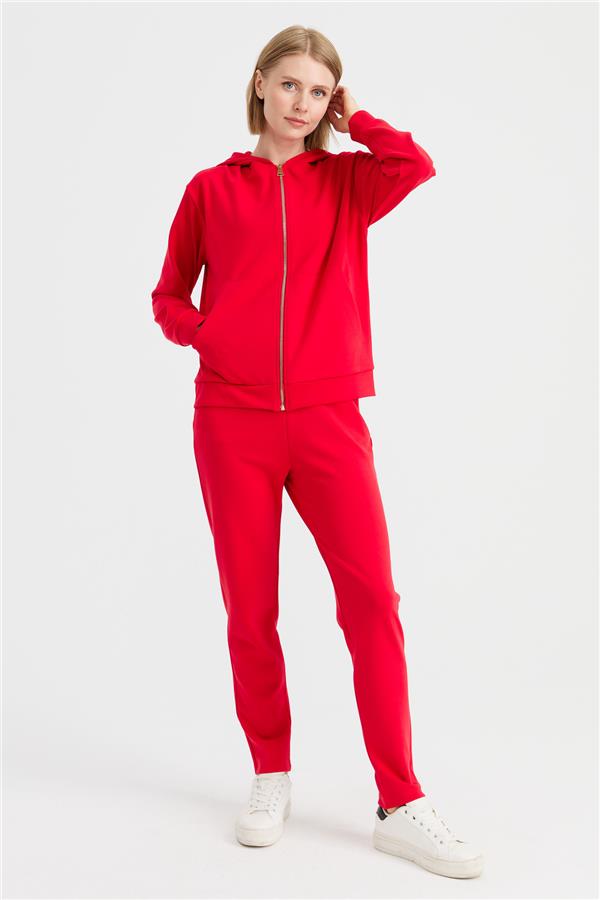 Женский сетчатый свитер с капюшоном и боковыми карманами