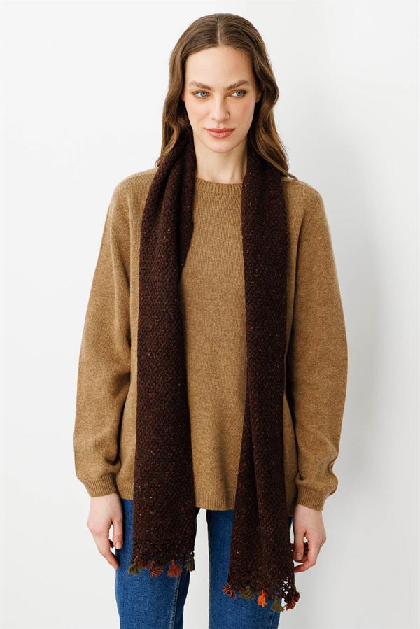 Женская шаль ЧЕРНЫЙ КОФЕ