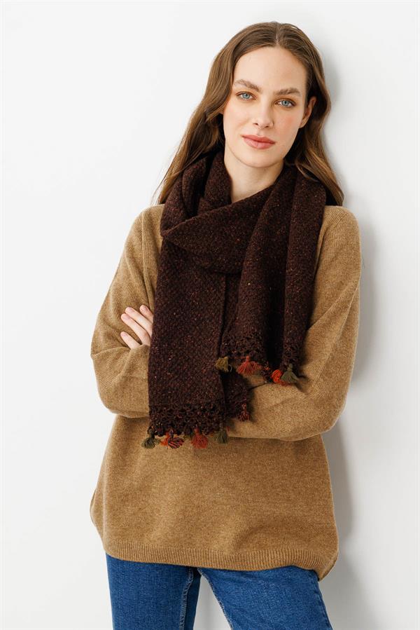 Женская шаль ЧЕРНЫЙ КОФЕ