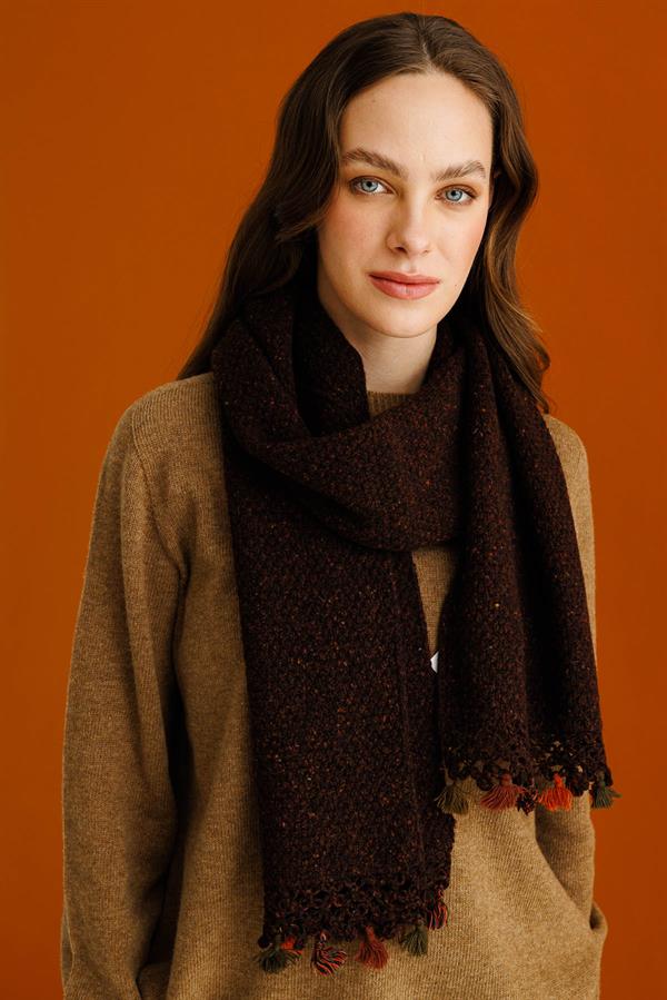 Женская шаль ЧЕРНЫЙ КОФЕ