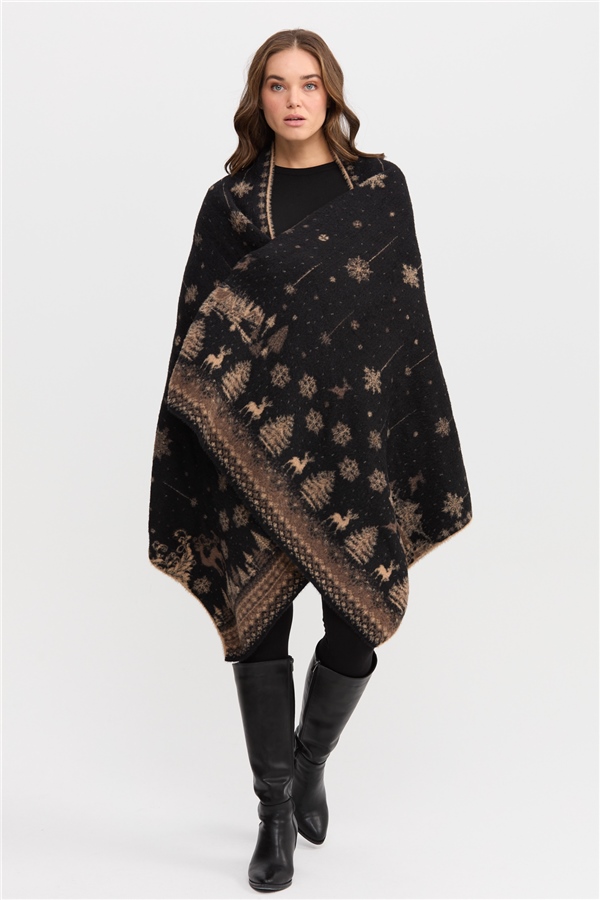 Женский палантин с лоскутным рисунком 27 