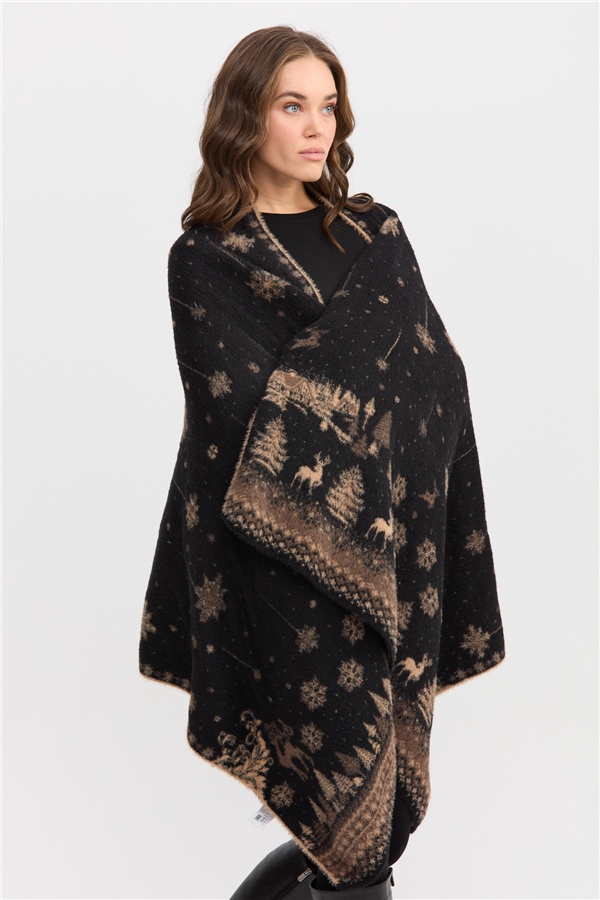 Женский палантин с лоскутным рисунком 27 